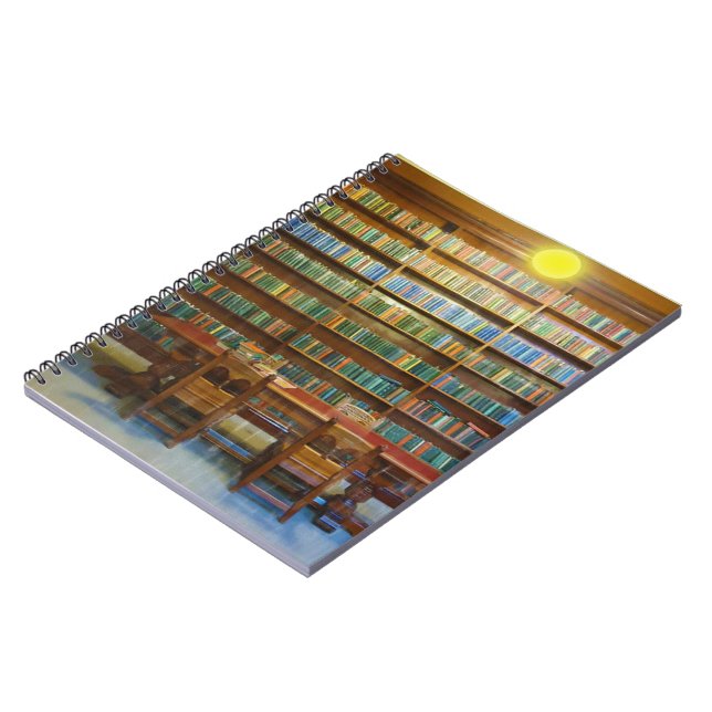 Caderno Espiral Cor de Água dos Livros Biblioteca, (Left Side)