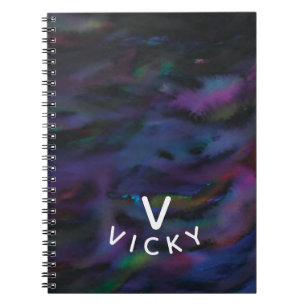 Caderno Espiral Cor de água fumegante personalizada e fedorenta.