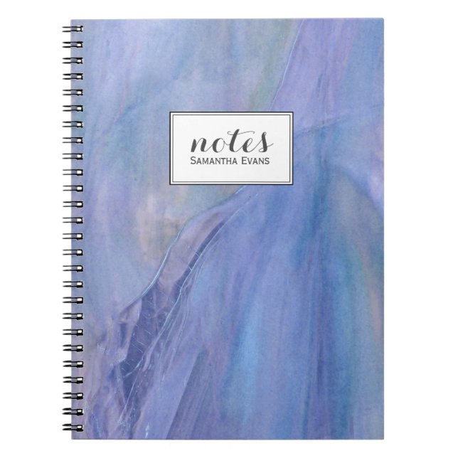Caderno Espiral Cor de Água Personalizada de Vidro Mutil Roxo (Frente)
