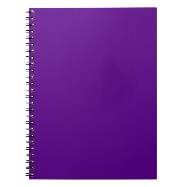 Caderno Espiral Cor de Destaque Roxo Vibrante Personalizável (Frente)