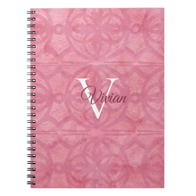 Caderno Espiral Cor-de-rosa (Frente)