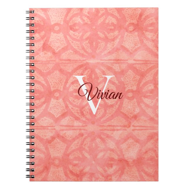 Caderno Espiral Cor-de-rosa (Frente)