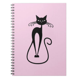 Caderno Espiral Cor-de-rosa branco preto