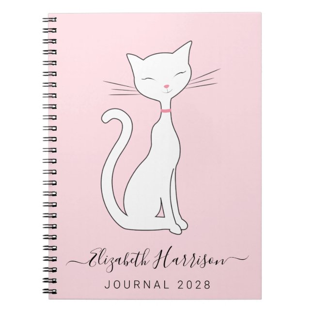 Caderno Espiral Cor-de-rosa Chic Personalizada (Frente)