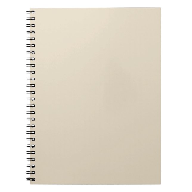 Caderno Espiral Cor de Tendência - Notebook bege Natural (Frente)