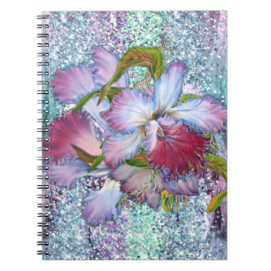 Caderno Espiral Cor Floral Orquídea Rosa Púrpura