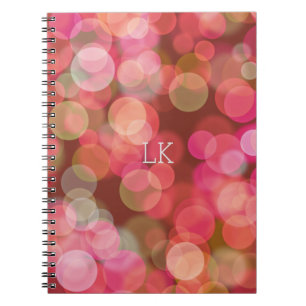 Caderno Espiral Cor Flutuante Vermelha e Laranja bonito
