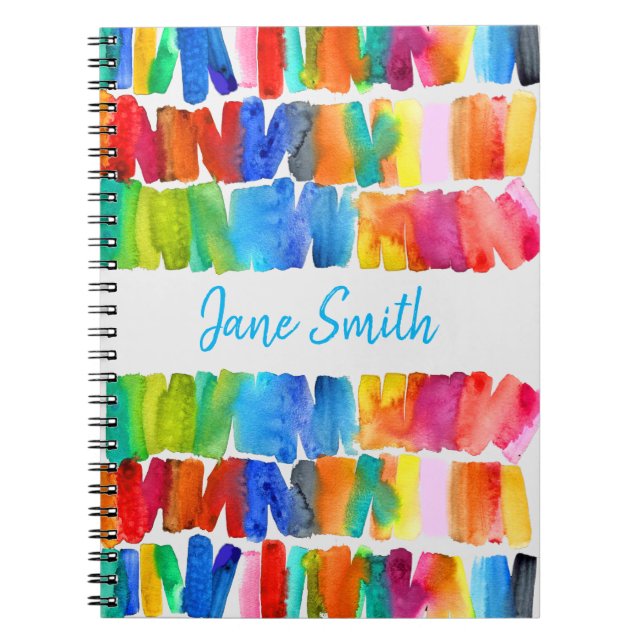 Caderno Espiral Cor moderna de abstrato (Frente)