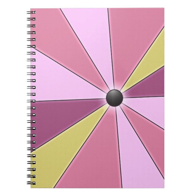 Caderno Espiral Cor rosa da roda (Frente)