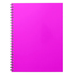 Caderno Espiral Cor Rosa Neon Cor Sólida Minimalista