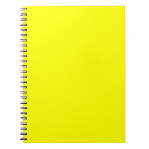 Caderno Espiral Cor Sólida Amarela-limão-Trendy   Elegante