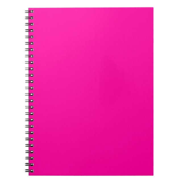 Caderno Espiral Cor Sólida Neon Rosa (Frente)