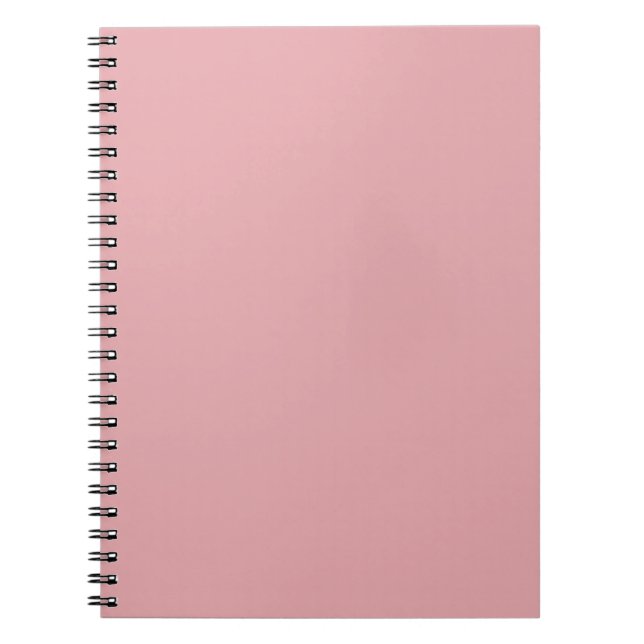 Caderno Espiral Cor Sólida Rosa-Rosa Rosa | Clássico | Elegante (Frente)