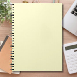 Caderno Espiral Cor Sólido Amarelo-Manteiga | Elegante Clássico