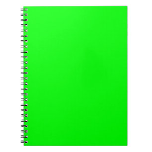 Caderno Espiral Cor Verde Fluo Neon Personaliza Isto!