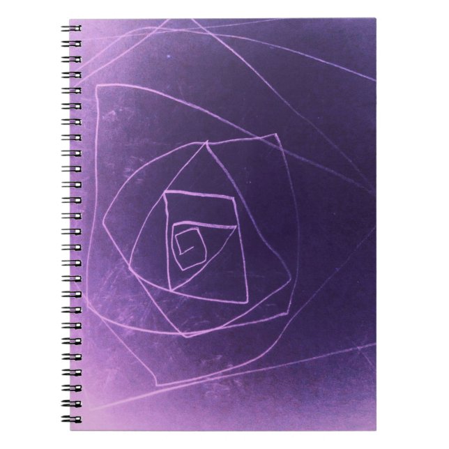 Caderno Espiral Cor yaie roxo cor espiritual abstrata (Frente)