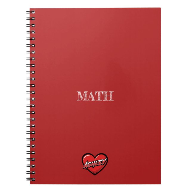 Caderno Espiral Coração Ashley Vermelho (Frente)