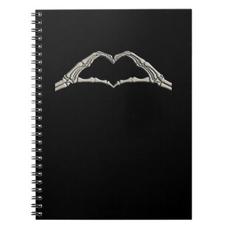 Caderno Espiral Coração Ativo Mãos Ósseas