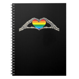 Caderno Espiral Coração Ativo Mãos Ósseas
