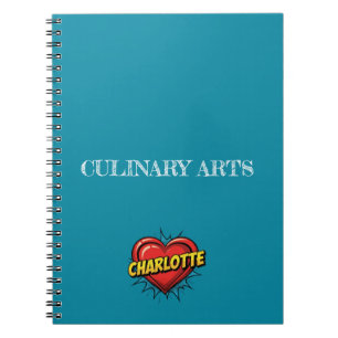 Caderno Espiral Coração Azul Charlotte