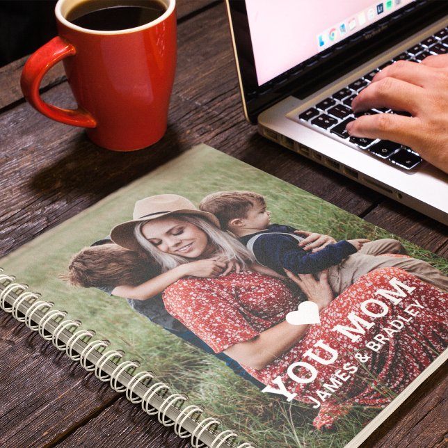 Caderno Espiral Coração Bonita Te Ama Foto De Dia de as mães Mãe (Criador carregado)