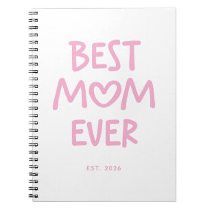 Caderno Espiral Coração Caprichoso Rosa Melhor Mãe de Todos os Tem