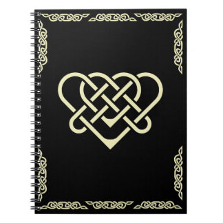 Caderno Espiral Coração celta com borda violeta