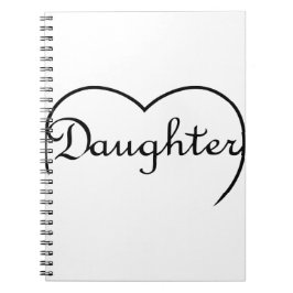 Caderno Espiral Coração da filha