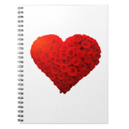 CADERNO ESPIRAL CORAÇÃO DAS ROSAS