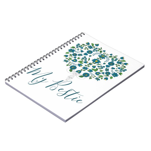 Caderno Espiral Coração de Flor (Left Side)