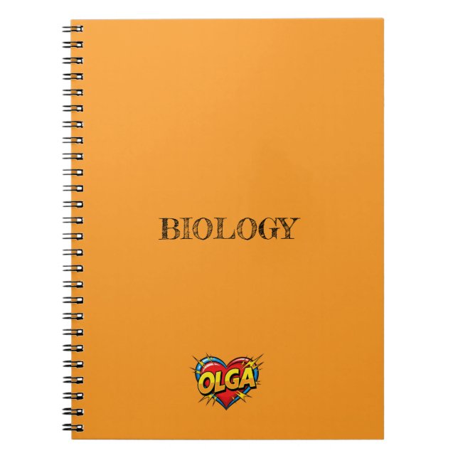 Caderno Espiral Coração de Olga Amarelo (Frente)