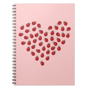 Caderno Espiral Coração do amor do joaninha