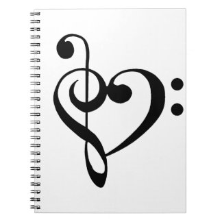 Caderno Espiral Coração do Coração do Coração do Coração da Música