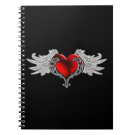 Caderno Espiral Coração do gótico com Anjo