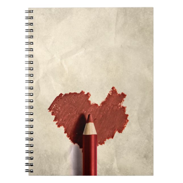 Caderno Espiral Coração Escrevado (Frente)
