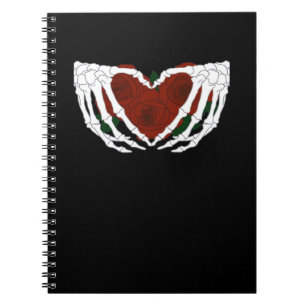 Caderno Espiral Coração Esqueletal