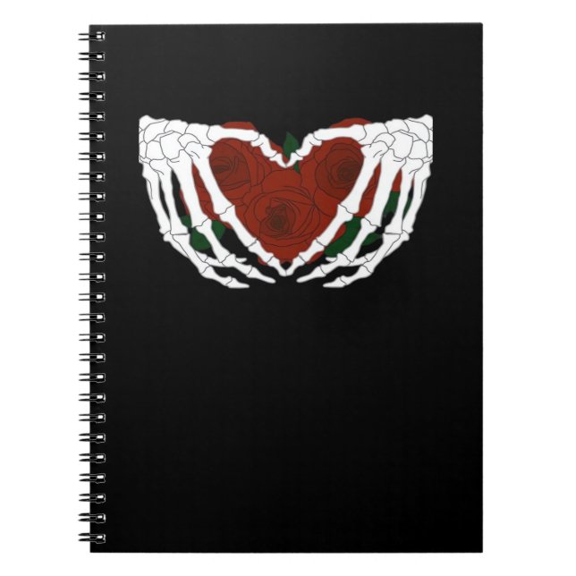 Caderno Espiral Coração Esqueletal (Frente)