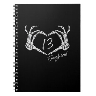 Caderno Espiral Coração Esqueleto Mão Clássica