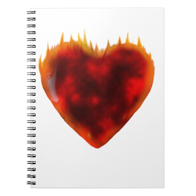 Caderno Espiral Coração Flaming (Frente)