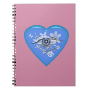 Caderno Espiral Coração Floral Místico