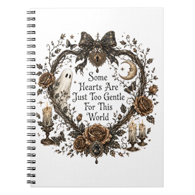Caderno Espiral Coração Gótico Vintage (Frente)