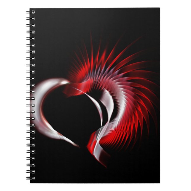 Caderno Espiral Coração Metálico (Frente)