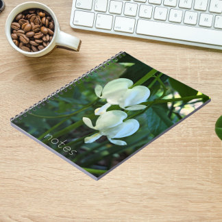 Caderno Espiral Coração Pulmonar Branco Floral