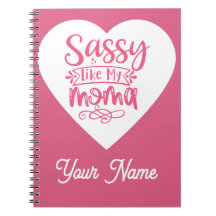 Caderno Espiral Coração Rosa Personalizado