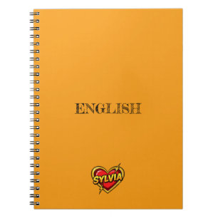 Caderno Espiral Coração Sylvia Amarelo