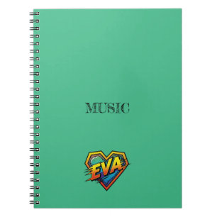 Caderno Espiral Coração Verde Eva