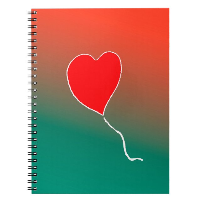 Caderno Espiral Coração voadora (Frente)