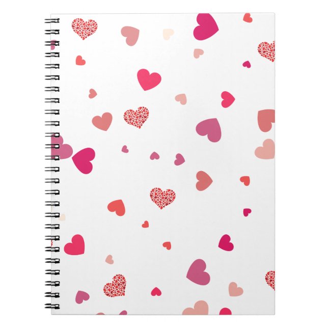 Caderno Espiral Corações - amor (Frente)