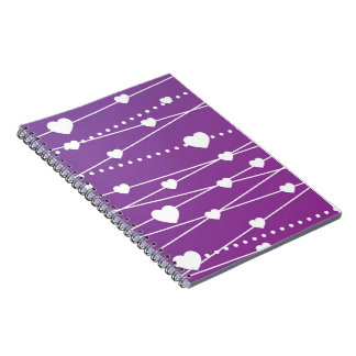 Caderno Espiral Corações, corações, corações!! (roxo)