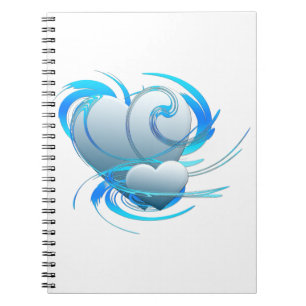 Caderno Espiral Corações de Rotação